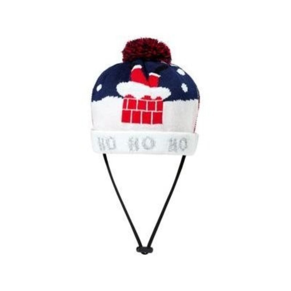 Christmas Pet Hat Santa Chimney Holiday Dog Cat Costume Adjustable